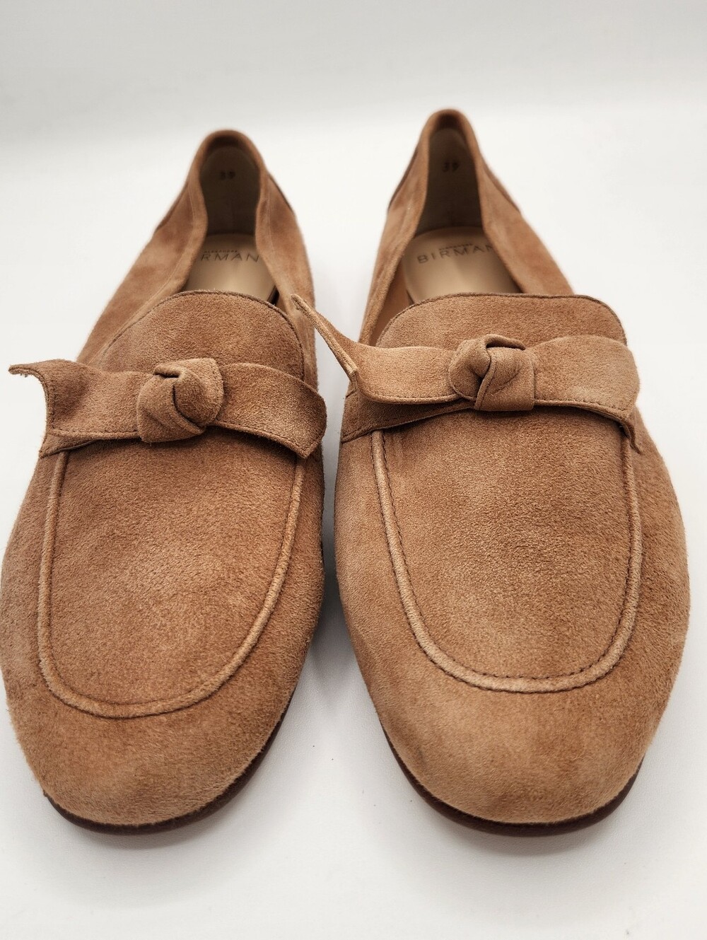 Alexandre Birman Becky Camel Suede Luxury Loafers Size Euro 39 / US 8.5